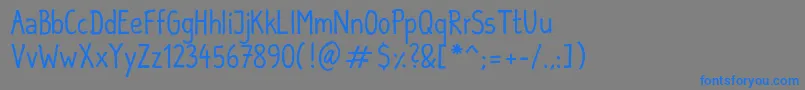 SebastianInformal Font – Blue Fonts on Gray Background
