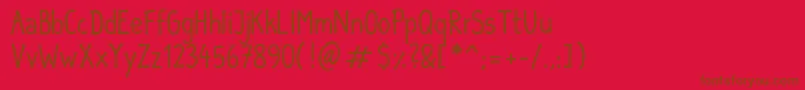 SebastianInformal Font – Brown Fonts on Red Background