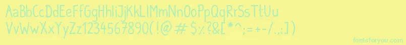 Más sobre la fuente SebastianInformal fuente SebastianInformal – Fuentes Verdes Sobre Fondo Amarillo