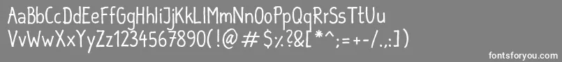 SebastianInformal Font – White Fonts on Gray Background