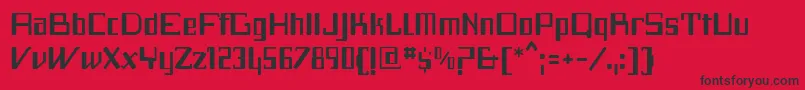 F2TecnocraticaFfp Font – Black Fonts on Red Background