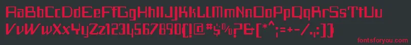 F2TecnocraticaFfp Font – Red Fonts on Black Background