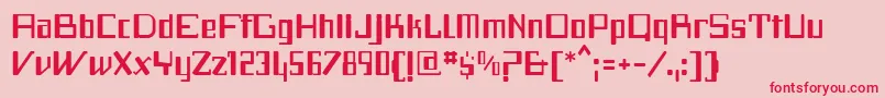 F2TecnocraticaFfp Font – Red Fonts on Pink Background