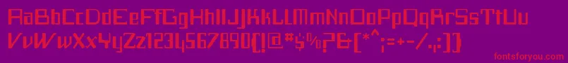 F2TecnocraticaFfp Font – Red Fonts on Purple Background