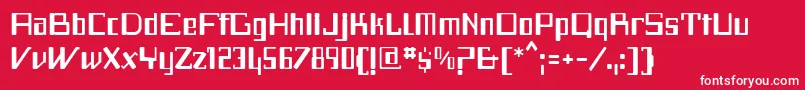 F2TecnocraticaFfp Font – White Fonts on Red Background
