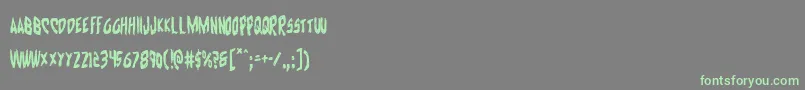 Cyruscond Font – Green Fonts on Gray Background