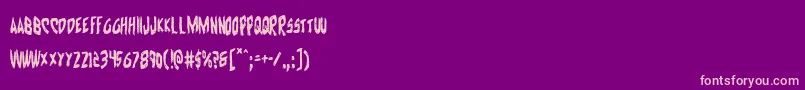 Cyruscond Font – Pink Fonts on Purple Background
