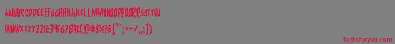 Cyruscond Font – Red Fonts on Gray Background
