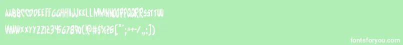 Cyruscond Font – White Fonts on Green Background