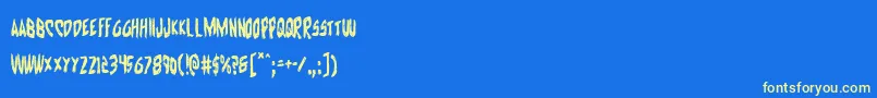 Cyruscond Font – Yellow Fonts on Blue Background