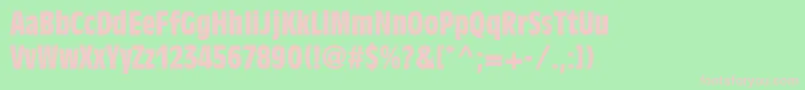 AntiqueOliveLtBoldCondensed Font – Pink Fonts on Green Background