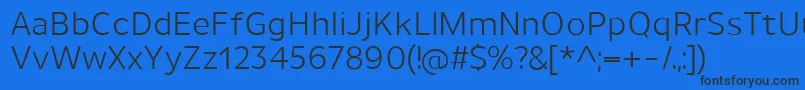 UnimanRegular Font – Black Fonts on Blue Background