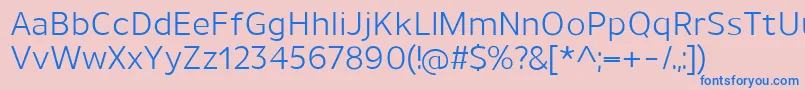 UnimanRegular Font – Blue Fonts on Pink Background