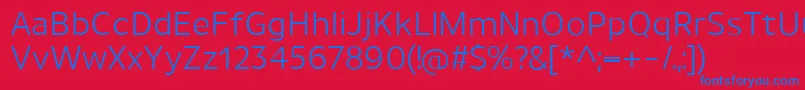 UnimanRegular Font – Blue Fonts on Red Background