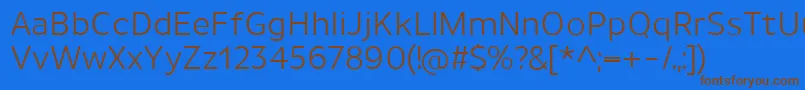 Шрифт UnimanRegular – коричневые шрифты на синем фоне