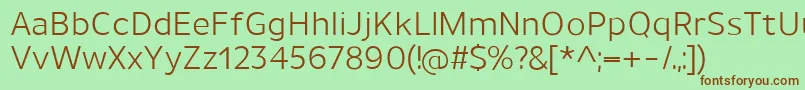 UnimanRegular Font – Brown Fonts on Green Background