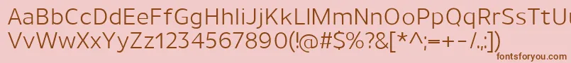 UnimanRegular Font – Brown Fonts on Pink Background