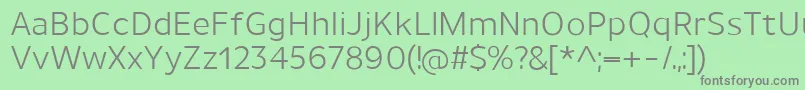 フォントUnimanRegular – 緑の背景に灰色の文字