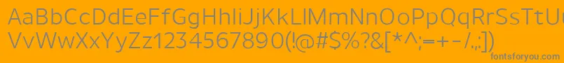 UnimanRegular Font – Gray Fonts on Orange Background