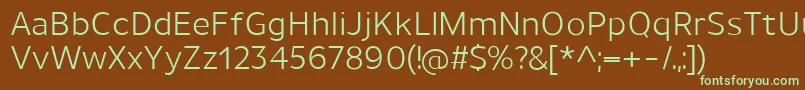 UnimanRegular Font – Green Fonts on Brown Background