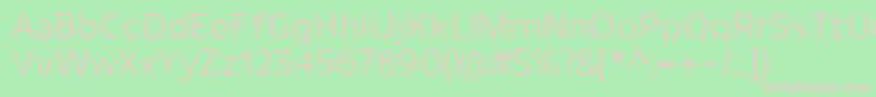 UnimanRegular Font – Pink Fonts on Green Background