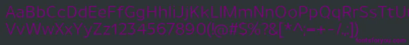 Шрифт UnimanRegular – фиолетовые шрифты на чёрном фоне