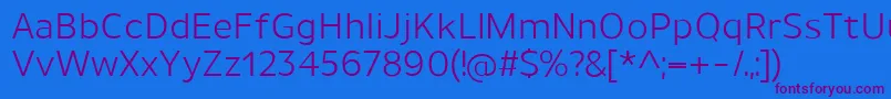 UnimanRegular Font – Purple Fonts on Blue Background