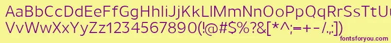 UnimanRegular Font – Purple Fonts on Yellow Background