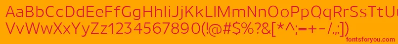 フォントUnimanRegular – オレンジの背景に赤い文字