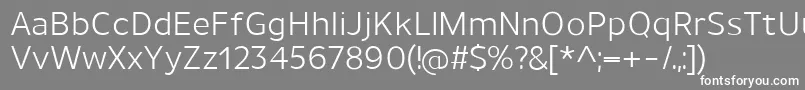 UnimanRegular Font – White Fonts on Gray Background