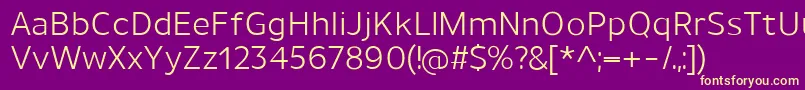 UnimanRegular Font – Yellow Fonts on Purple Background