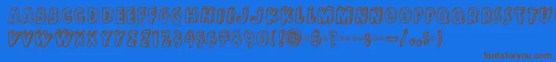 Kulminoituva Font – Brown Fonts on Blue Background