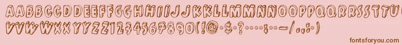 Kulminoituva Font – Brown Fonts on Pink Background