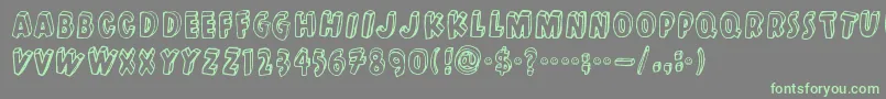 Kulminoituva Font – Green Fonts on Gray Background