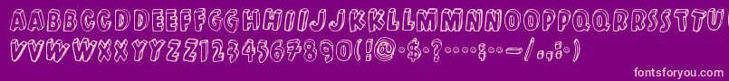 Kulminoituva Font – Pink Fonts on Purple Background