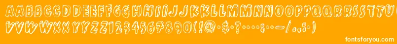 Kulminoituva Font – White Fonts on Orange Background