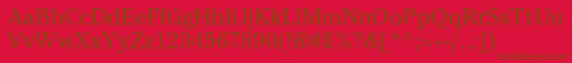 CheltenhamNormal Font – Brown Fonts on Red Background