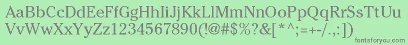 CheltenhamNormal Font – Gray Fonts on Green Background