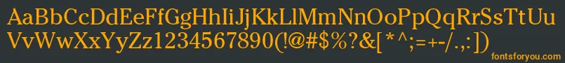CheltenhamNormal Font – Orange Fonts on Black Background