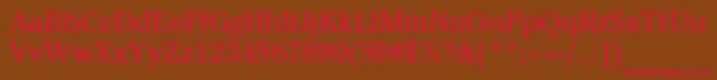CheltenhamNormal Font – Red Fonts on Brown Background