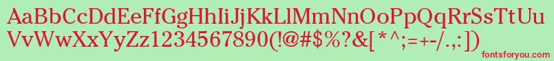 CheltenhamNormal Font – Red Fonts on Green Background