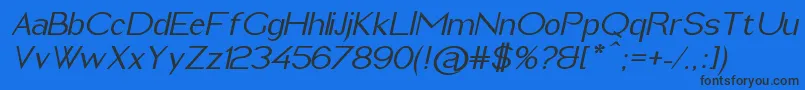 ImeldaMediumItalic Font – Black Fonts on Blue Background