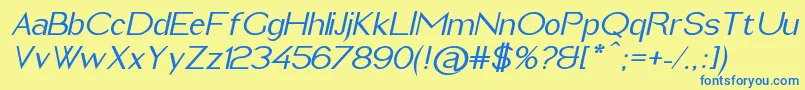 ImeldaMediumItalic Font – Blue Fonts on Yellow Background