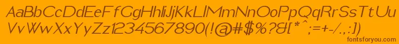 More about ImeldaMediumItalic Font ImeldaMediumItalic Font – Brown Fonts on Orange Background