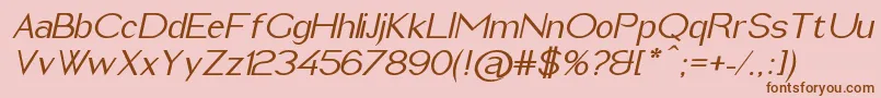 ImeldaMediumItalic Font – Brown Fonts on Pink Background
