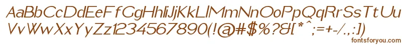 ImeldaMediumItalic Font – Brown Fonts on White Background