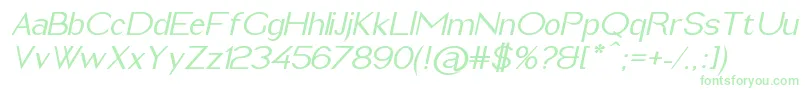 ImeldaMediumItalic Font – Green Fonts on White Background