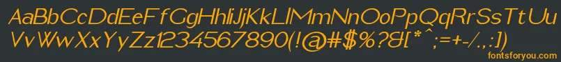 ImeldaMediumItalic Font – Orange Fonts on Black Background