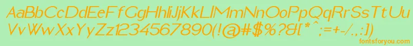 ImeldaMediumItalic Font – Orange Fonts on Green Background
