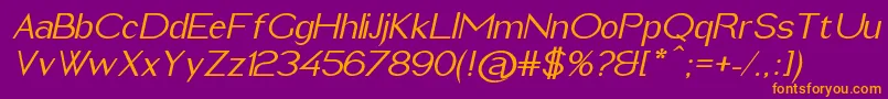ImeldaMediumItalic Font – Orange Fonts on Purple Background